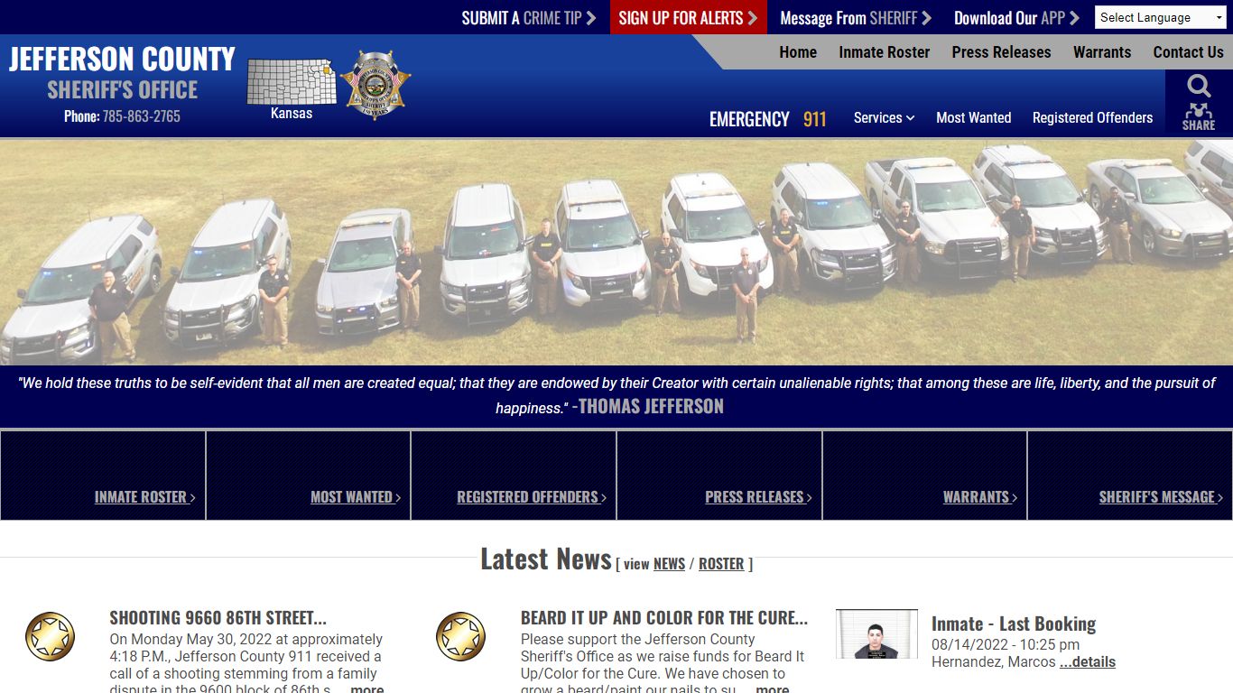 Inmate Roster - Jefferson County, Kansas Sheriff's Office